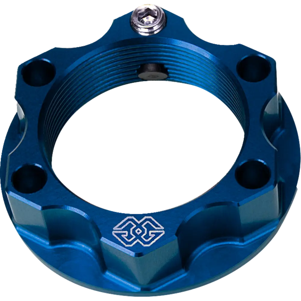 GILLES TOOLING Top Yoke Nut - ACMA - Blue ACMA-28-10-BL - Fork Neck PO St Stem Com PO Nents
