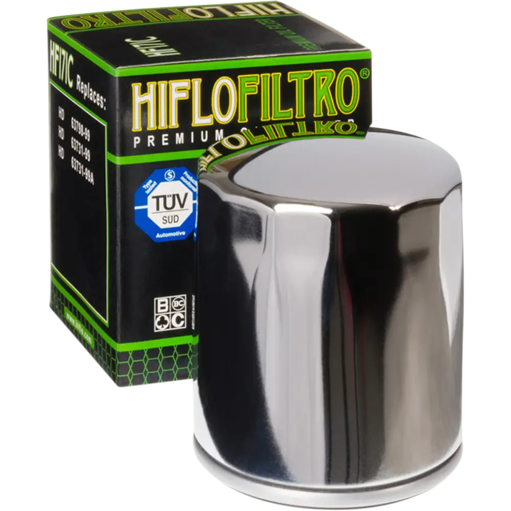 HIFLOFILTRO Oil Filter - Chrome HF171C - Engine Covers