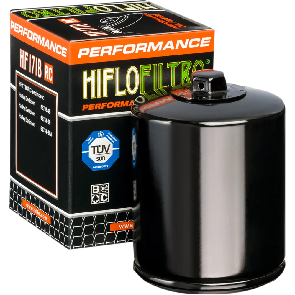 HIFLOFILTRO Performance Oil Filter - Black HF170BRC - Engine Covers