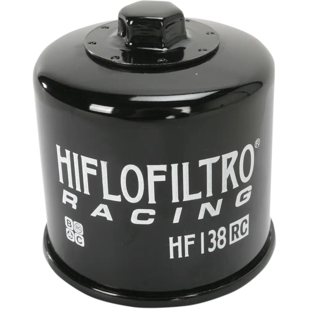 HIFLOFILTRO Racing Oil Filter - Black HF138RC - Engine Covers