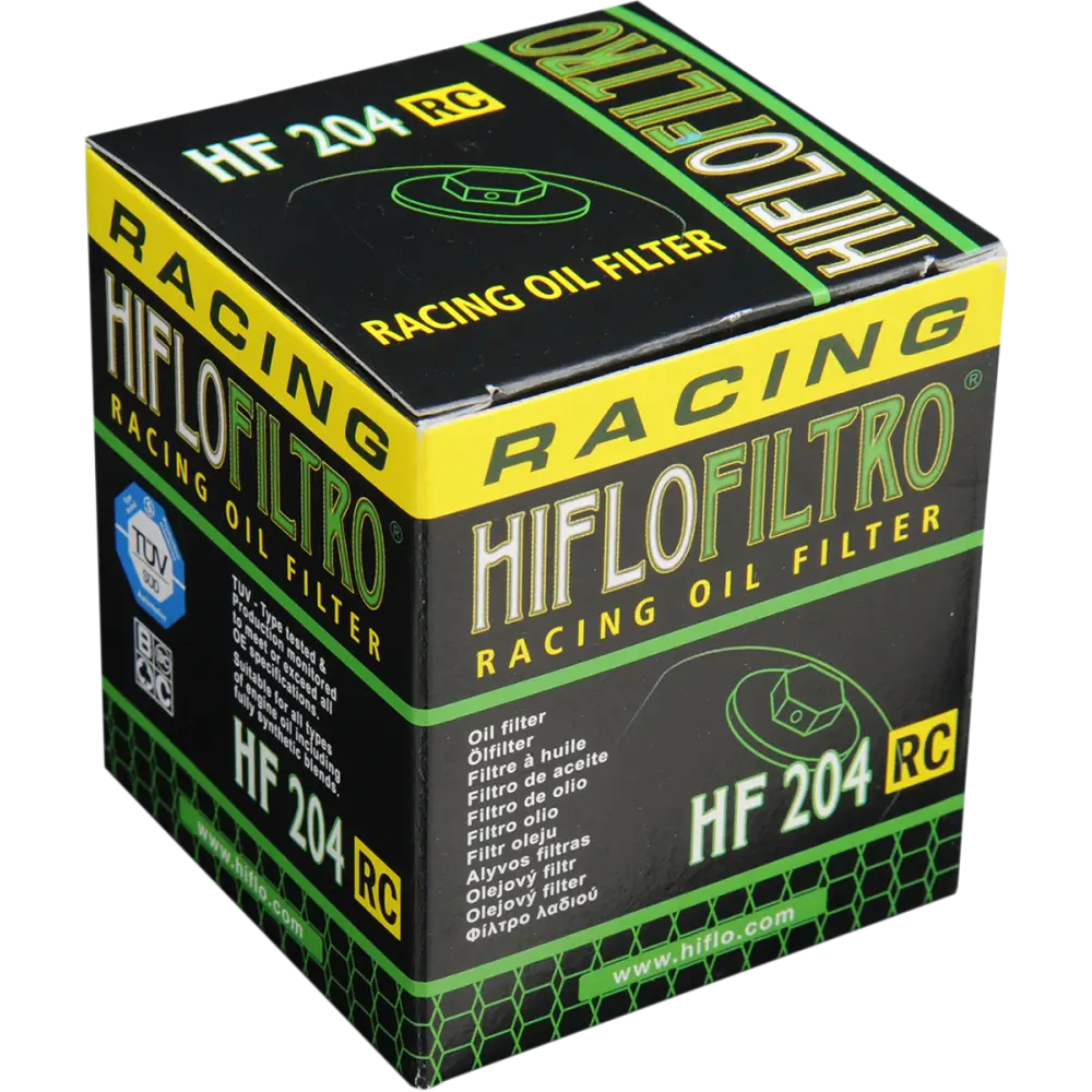 HIFLOFILTRO Racing Oil Filter - Black HF204RC - Engine Covers