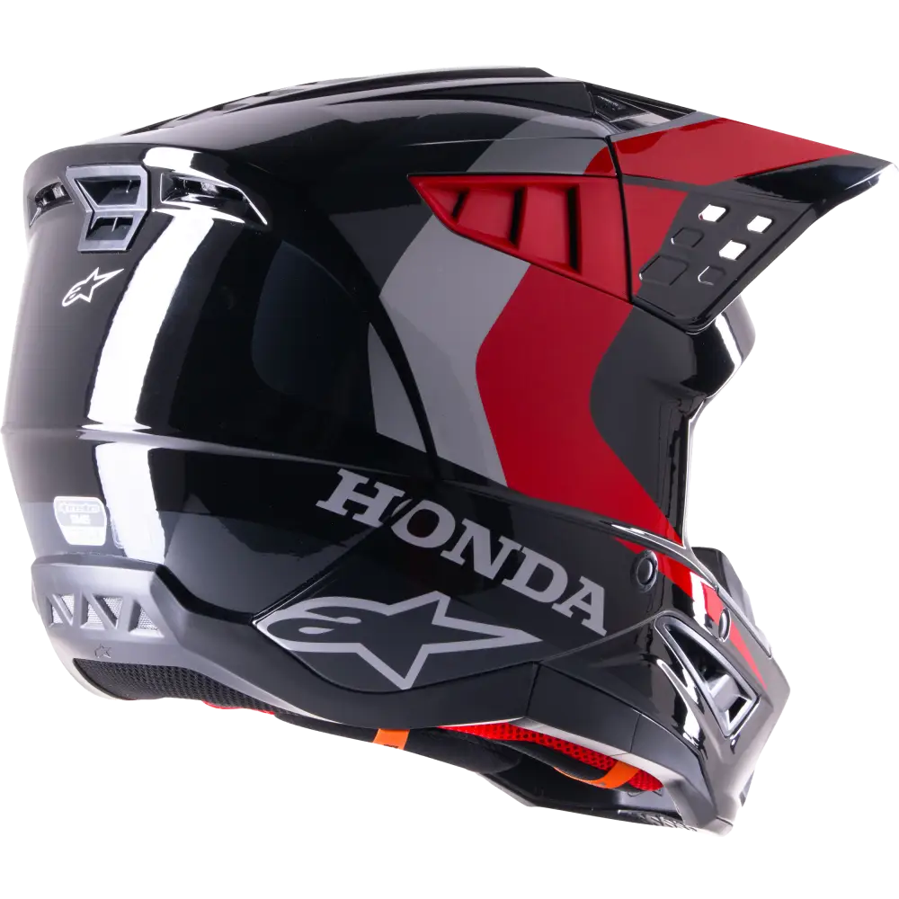 Honda S M5 Helmet Black/Red Glossy Md