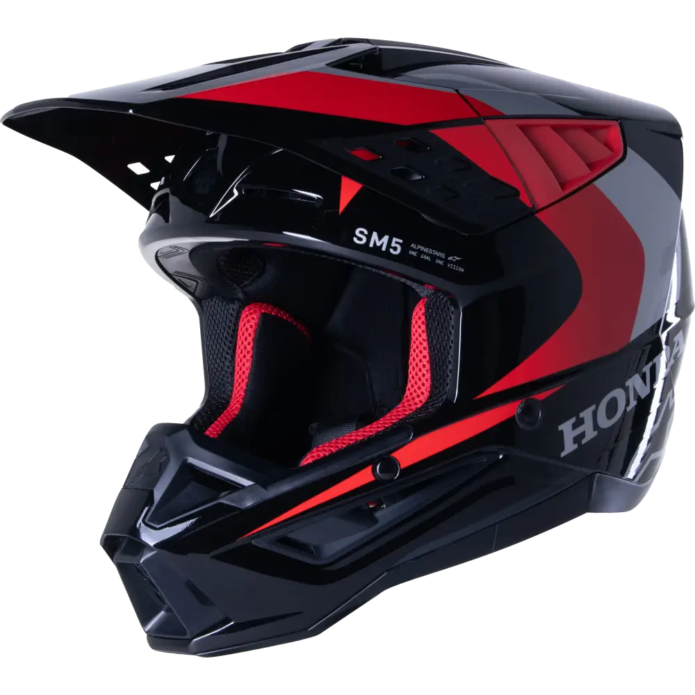 Honda S M5 Helmet Black/Red Glossy Xl