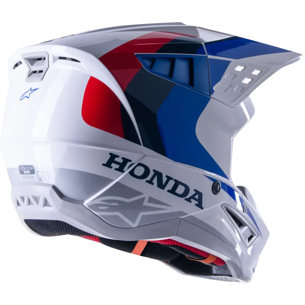 Honda S M5 Helmet White/Blue/Red Glossy 2x