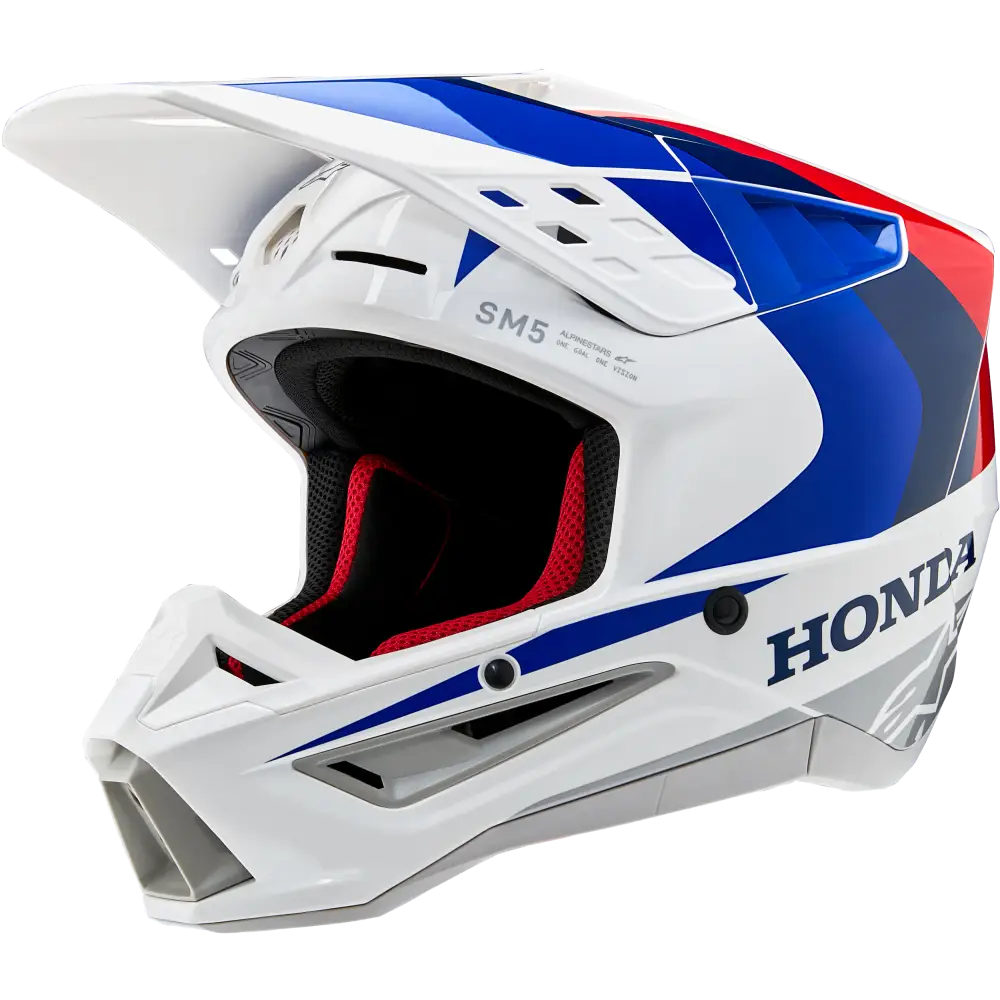 Honda S M5 Helmet White/Blue/Red Glossy 2x