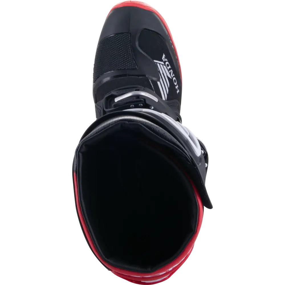 Honda Tech 7 Enduro Drystar Black/Bright Red Sz 5