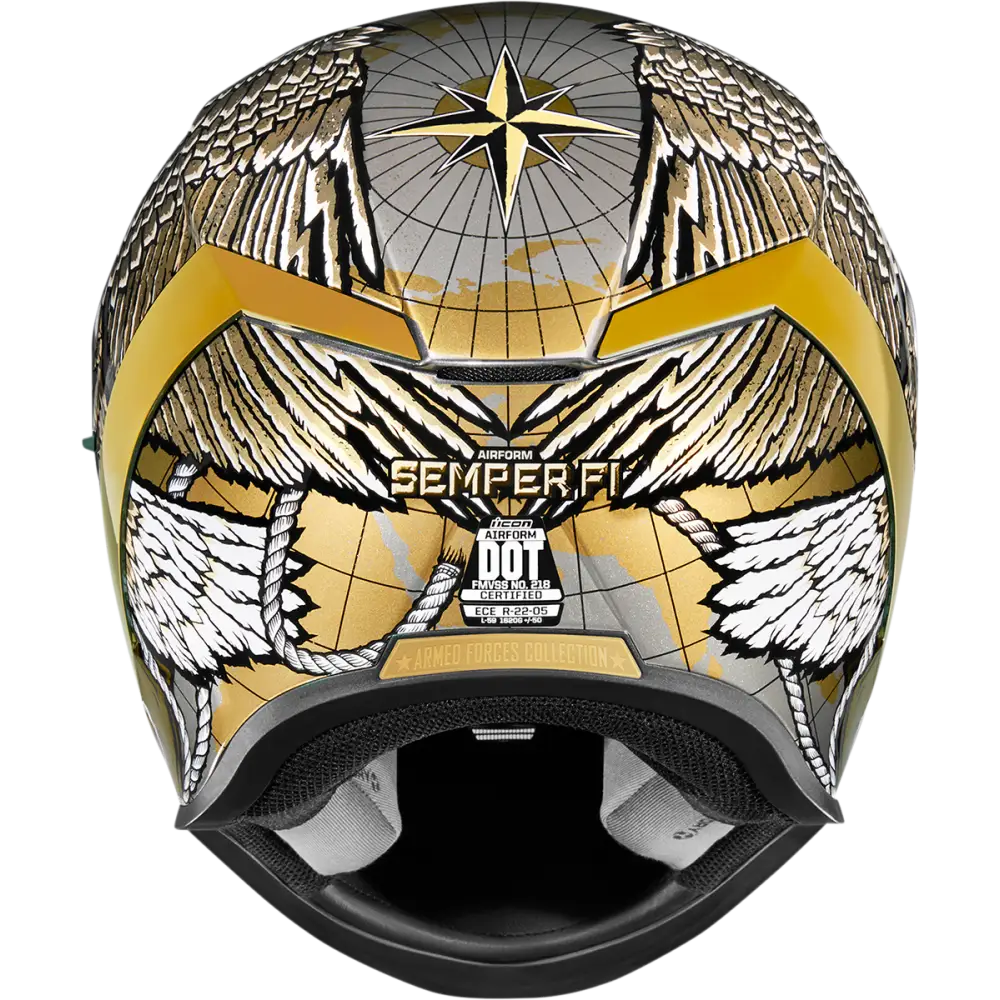 ICON Airform* Helmet - Semper Fi - Gold - Medium 0101-13665
