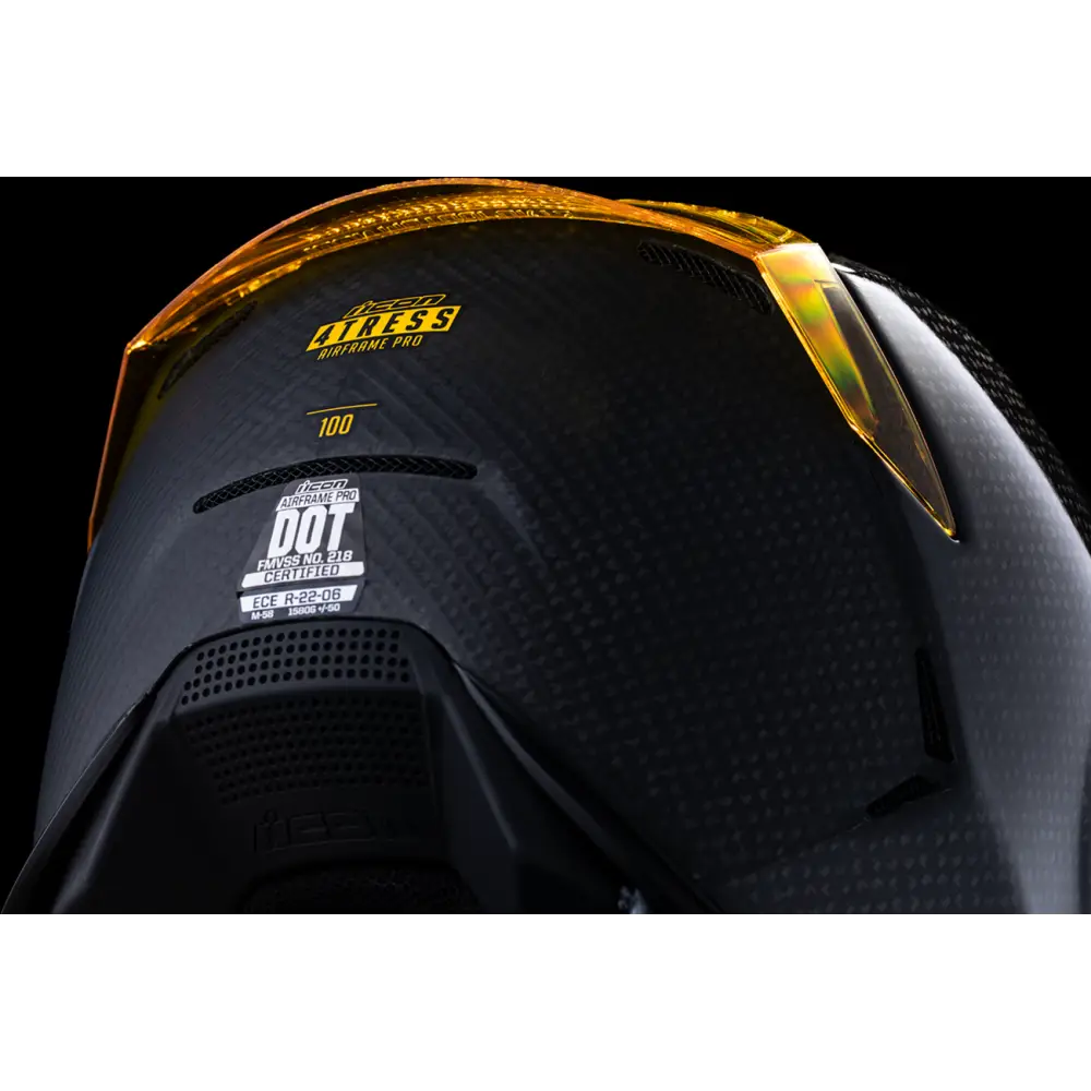 ICON Airframe Pro* Helmet - Carbon 4Tress - Yellow - Large 0101-16662