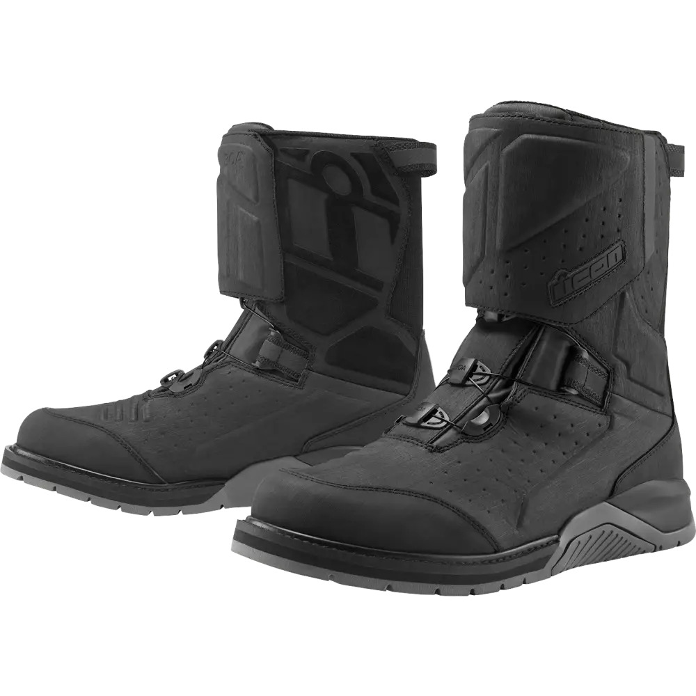 ICON Alcan Waterproof Boots - Black - Size 8.5 3403-1234