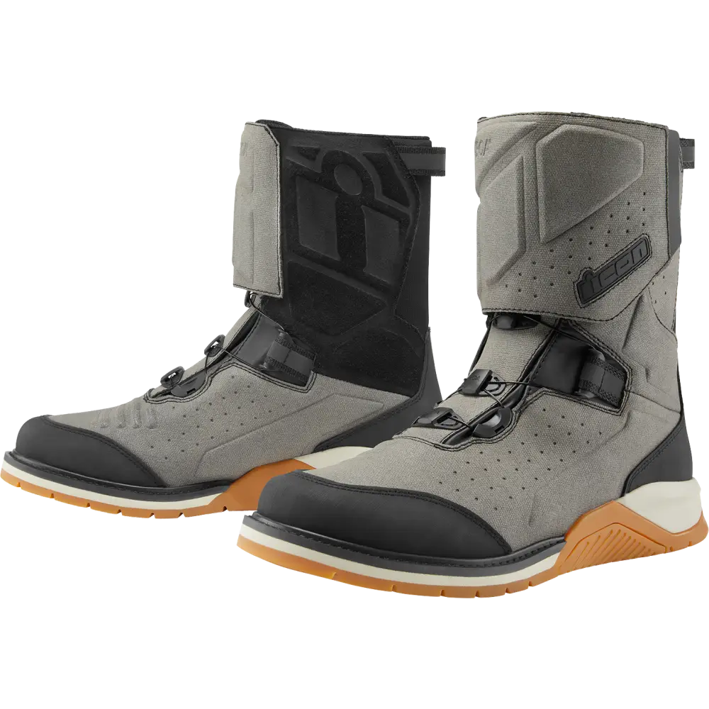 ICON Alcan Waterproof Boots - Gray - Size 9.5 3403-1248