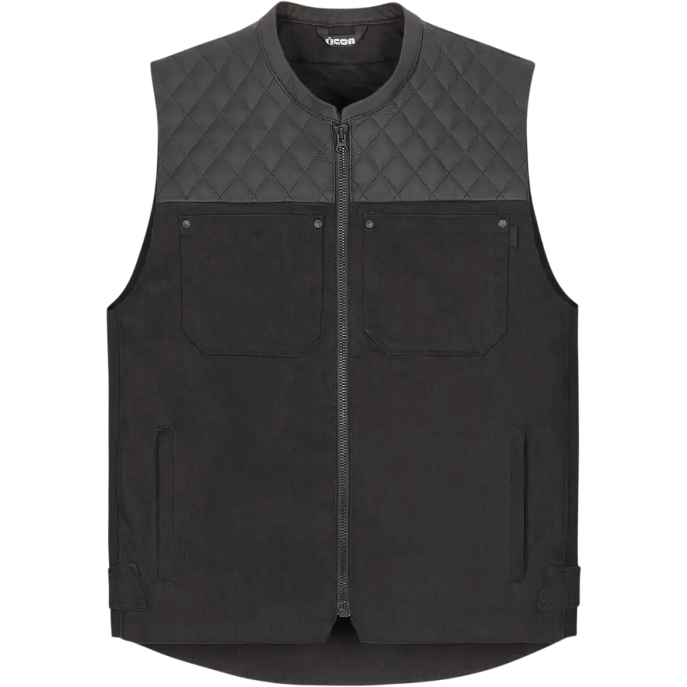 ICON Chamonix Denim Vest - Black - 4XL 2830-0558