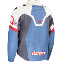 ICON Contra3* Hero Jacket - White/Blue - Medium 2820-7057