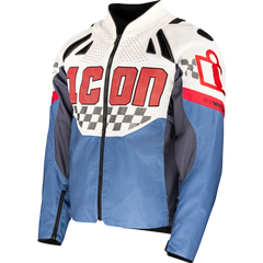 ICON Contra3* Hero Jacket - White/Blue - Medium 2820-7057