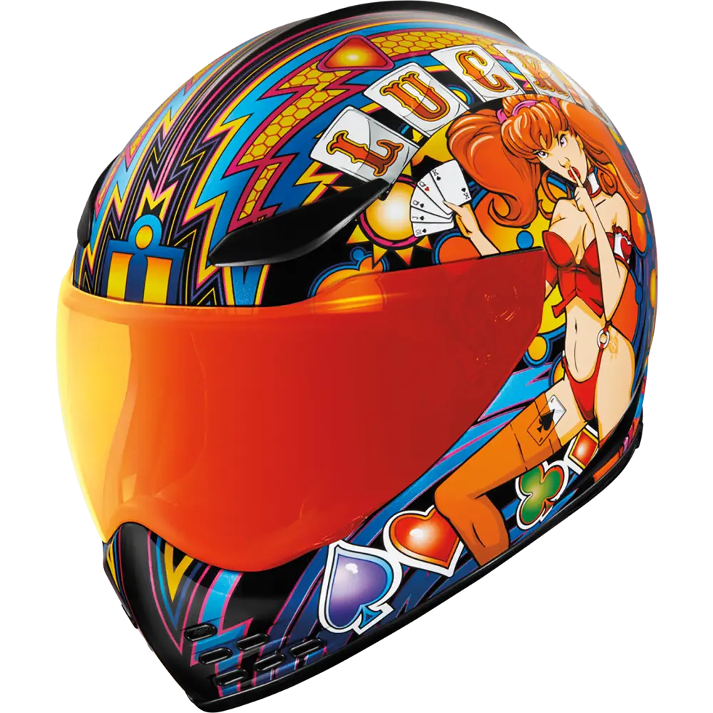 ICON Domain* Helmet - Lucky Lid 4 - Red - Large 0101-14954