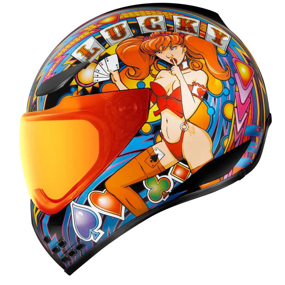 ICON Domain* Helmet - Lucky Lid 4 - Red - Large 0101-14954
