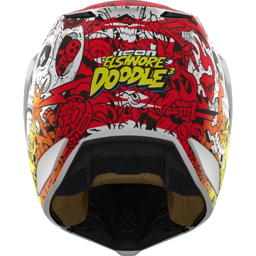ICON Elsinore* Helmet - Doodle 3 - White - Large 0104-3440