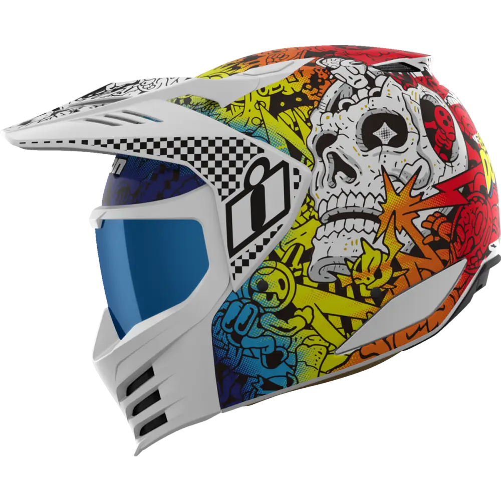 ICON Elsinore* Helmet - Doodle 3 - White - Large 0104-3440