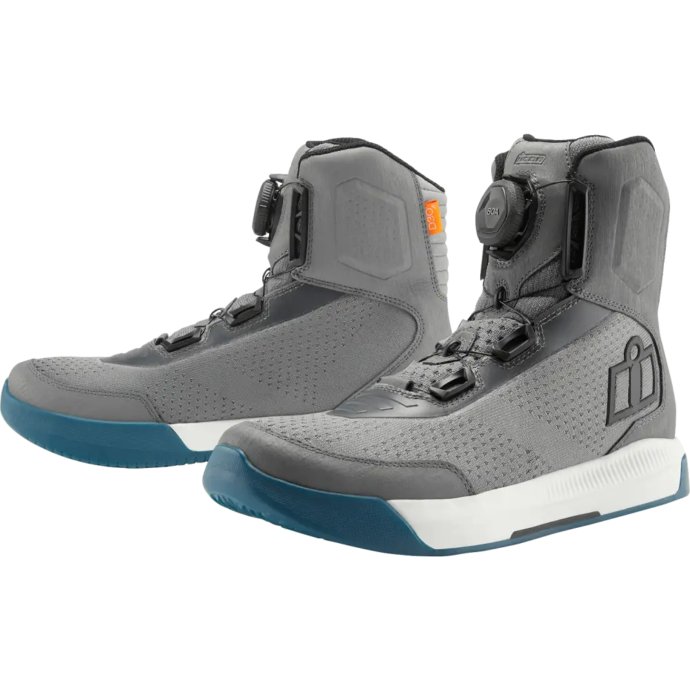 ICON Overlord* Vented CE Boots - Gray - Size 10 3403-1273