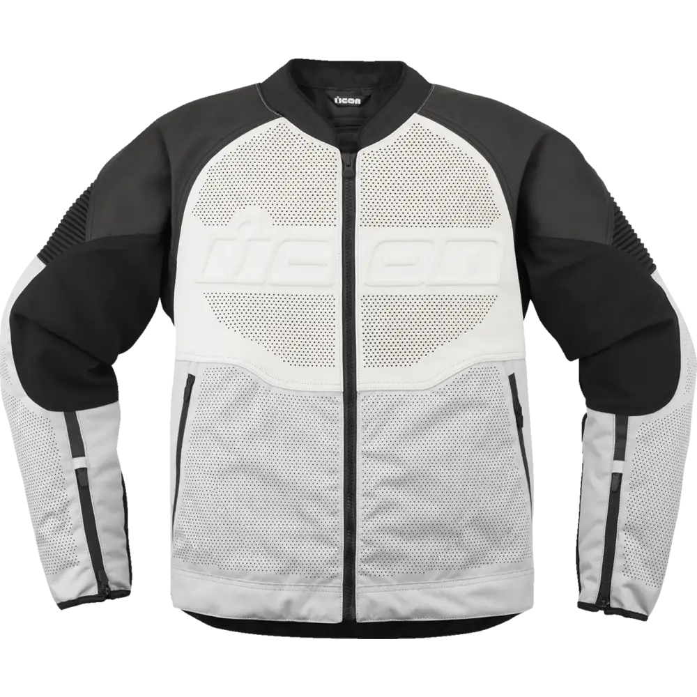 ICON Overlord3* Leather Jacket - White - 2XL 2810-4122