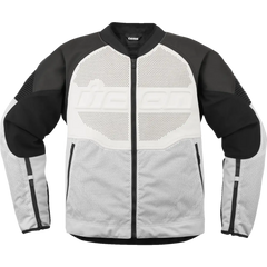 ICON Overlord3* Leather Jacket - White - Large 2810-4120