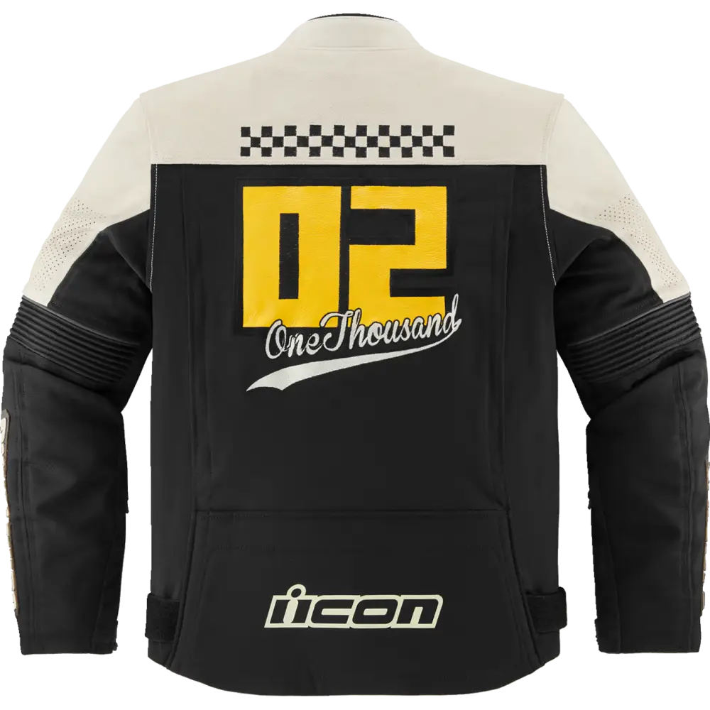 ICON Slabtown Memento Jacket - White/Black/Yellow - Street Apparel Group