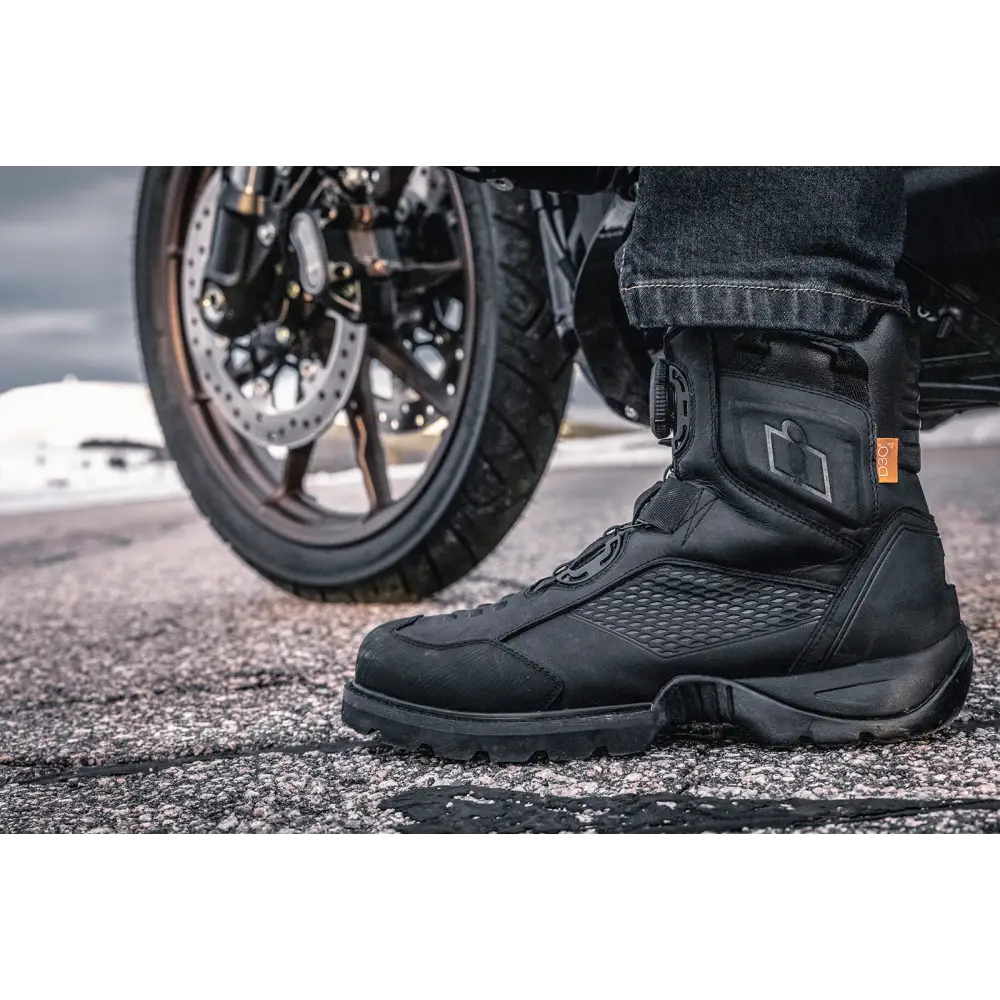 ICON Stormhawk Boots - Black - Size 7 3403-1149