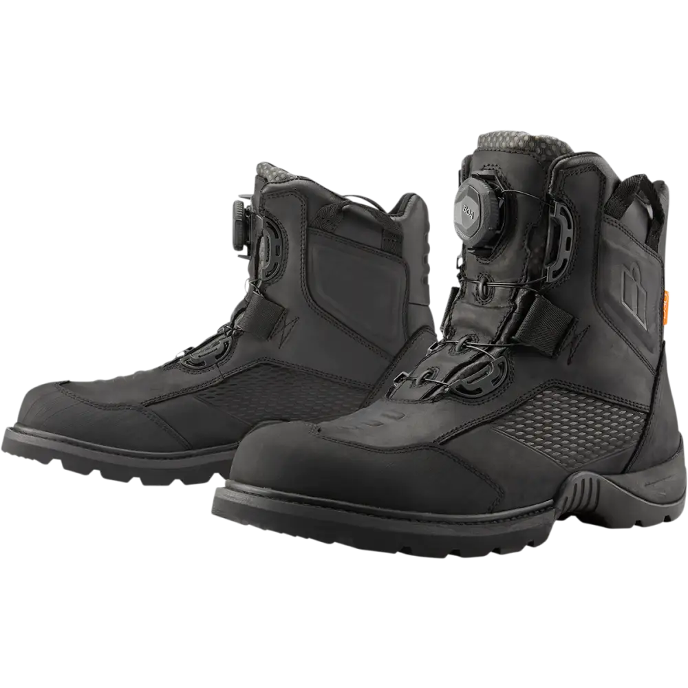 ICON Stormhawk Boots - Black - Size 8 3403-1150