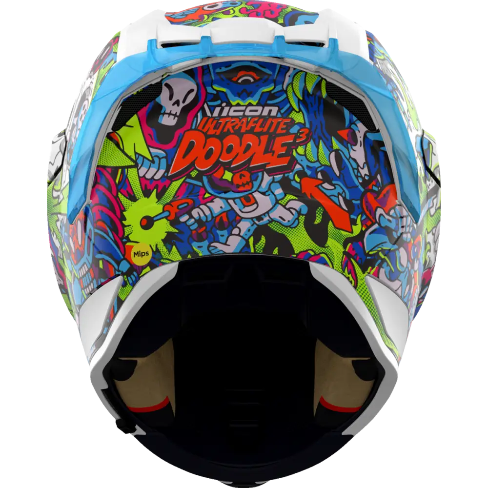 ICON Ultraflite Helmet - Doodle 3 - MIPS? - Blue - Medium 0101-18063