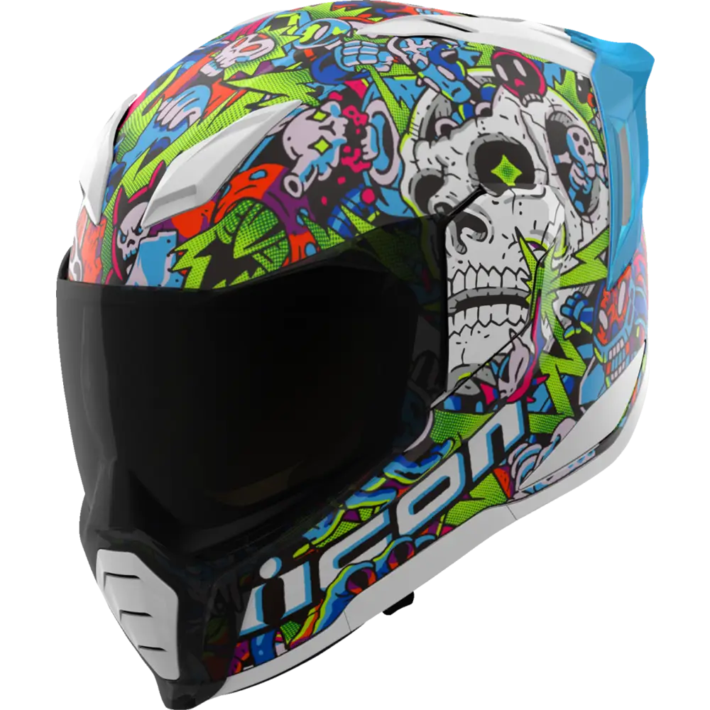 ICON Ultraflite Helmet - Doodle 3 - MIPS? - Blue - Medium 0101-18063