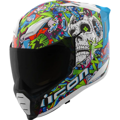 ICON Ultraflite Helmet - Doodle 3 - MIPS? - Blue - Medium 0101-18063