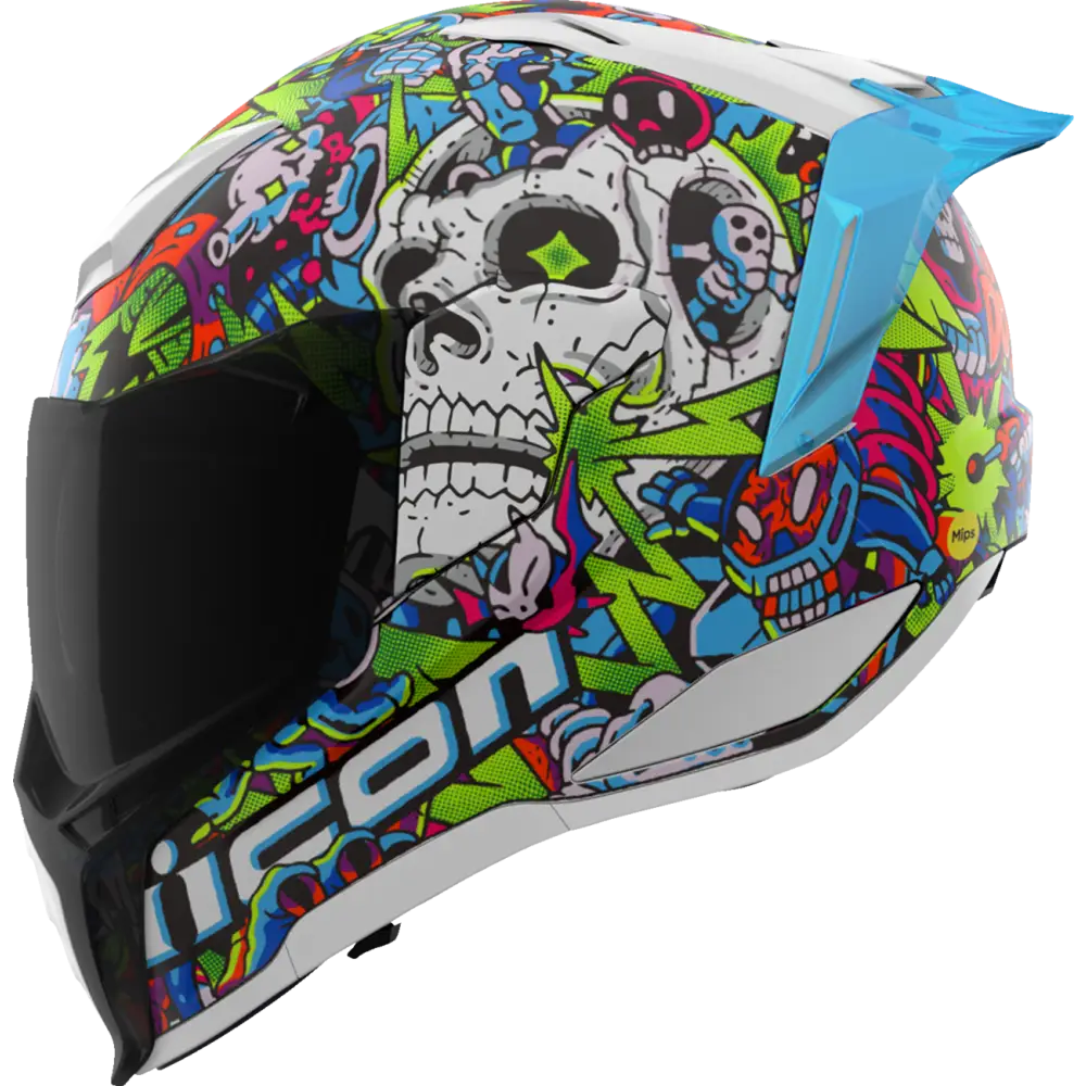 ICON Ultraflite Helmet - Doodle 3 - MIPS? - Blue - Small 0101-17979