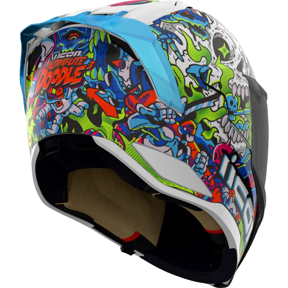 ICON Ultraflite Helmet - Doodle 3 - MIPS? - Blue - XS 0101-17972