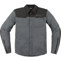 ICON Upstate Canvas CE Jacket - Gray - Large 2820-6243