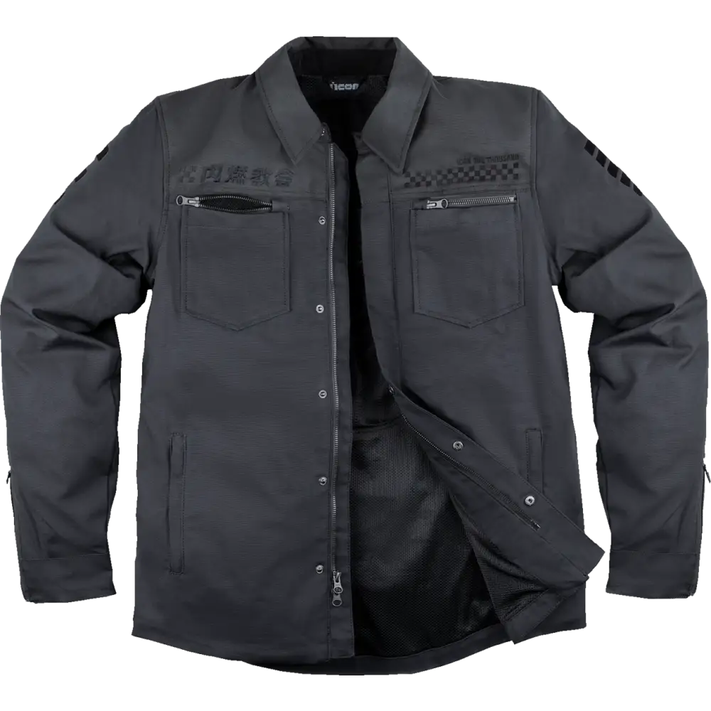 ICON Upstate Canvas National Jacket - Black - Small 2820-6560