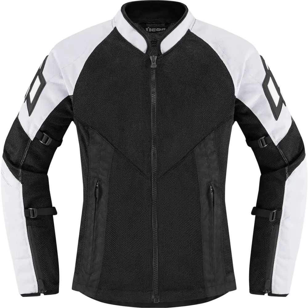 ICON Women's Mesh* AF Jacket - White/Black - Medium 2822-1492