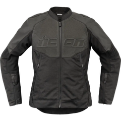 ICON Women's Overlord3* Leather Jacket - Black - Large 28131085