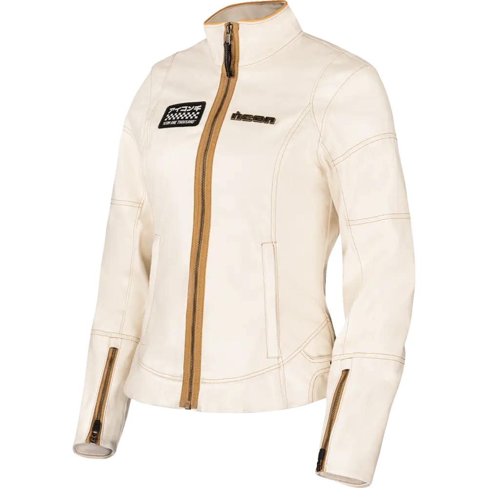 ICON Women's Tuscadero3* Jacket - White - 2XL 2822-1780