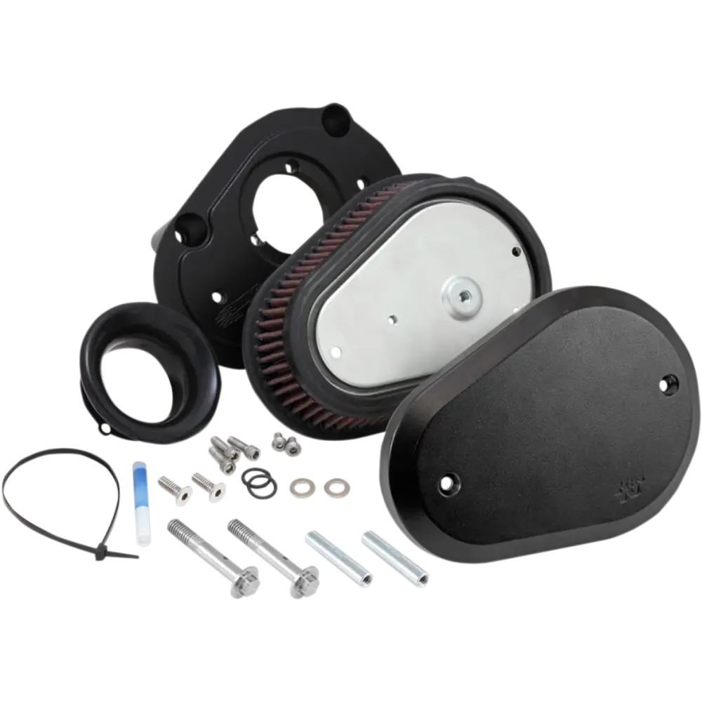 K & N Street Metal Air Intake Kit - Flare - Black - Twin Cam RK-3932B