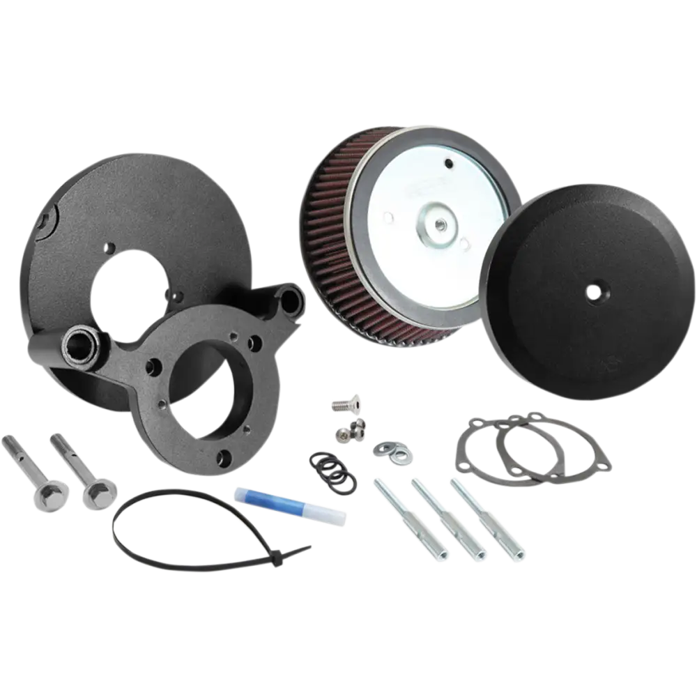 K & N Street Metal Air Intake Kit - Hammer - Black - Twin Cam RK-3933B