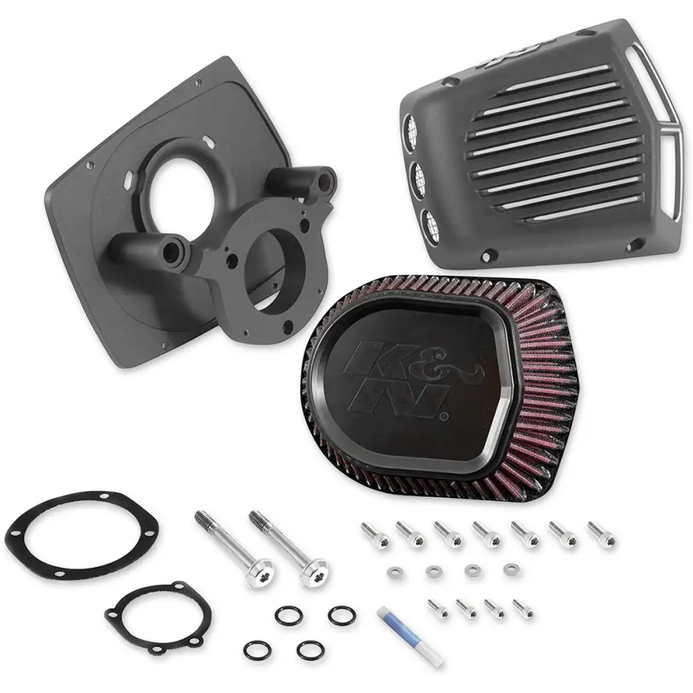 K & N Street Metal Air Intake Kit - Shaker - Black - Softail/Touring/Trike RK-3951