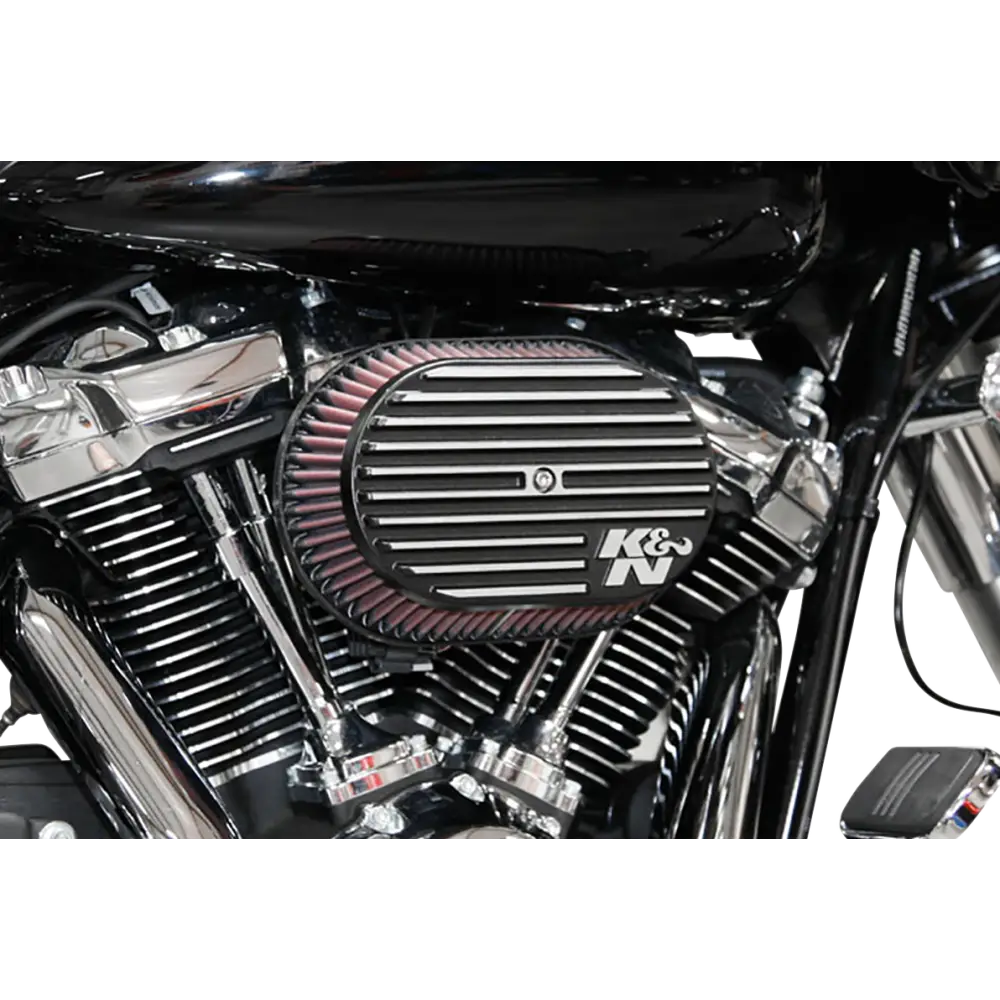 K & N Street Metal Air Intake Kit - Side Drift - Black - M8 RK-3956