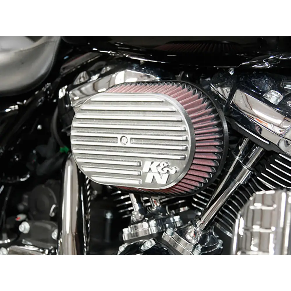 K & N Street Metal Air Intake Kit - Side Drift - Silver - M8 RK-3956S