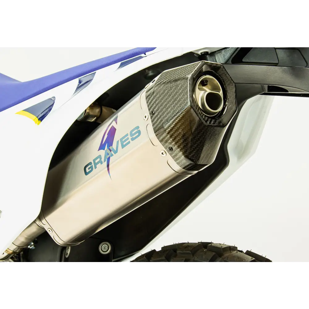 KTM 690 Enduro R - Husqvarna 701 Enduro R Titanium Slip-on Exhaust - Carbon End Cap - Parts