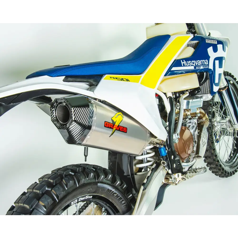 KTM Husqvarna Titanium Octagon Dual Sport / Off-road Slip-on Exhaust - Carbon End Cap - Parts