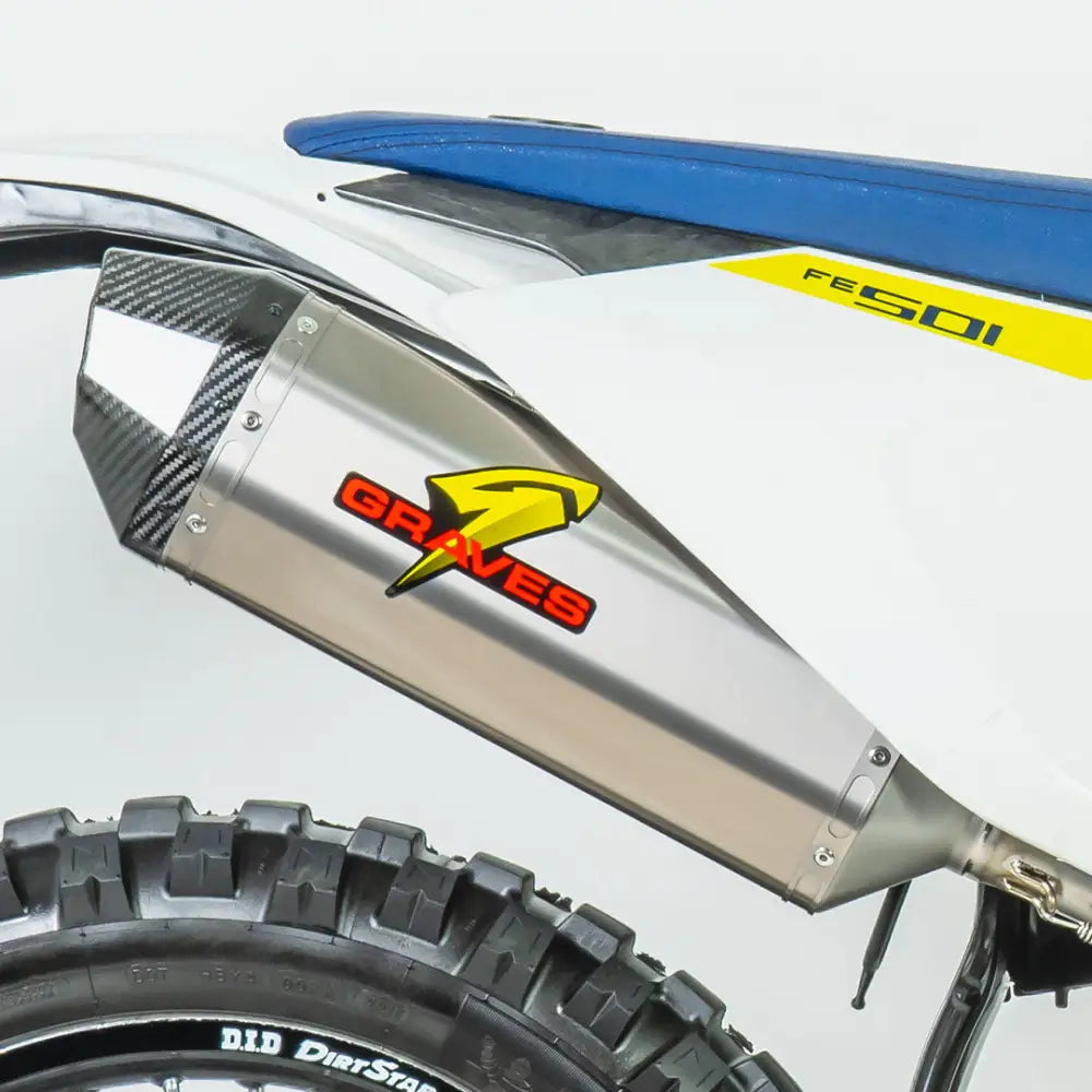 KTM Husqvarna Titanium Octagon Dual Sport / Off-road Slip-on Exhaust - Carbon End Cap - Parts