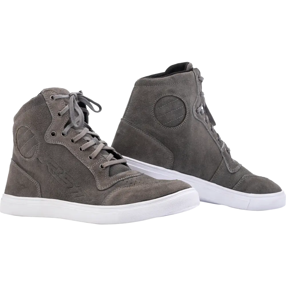 Ladies Hitop Moto Sneaker Ce Grey Suede Sz 5