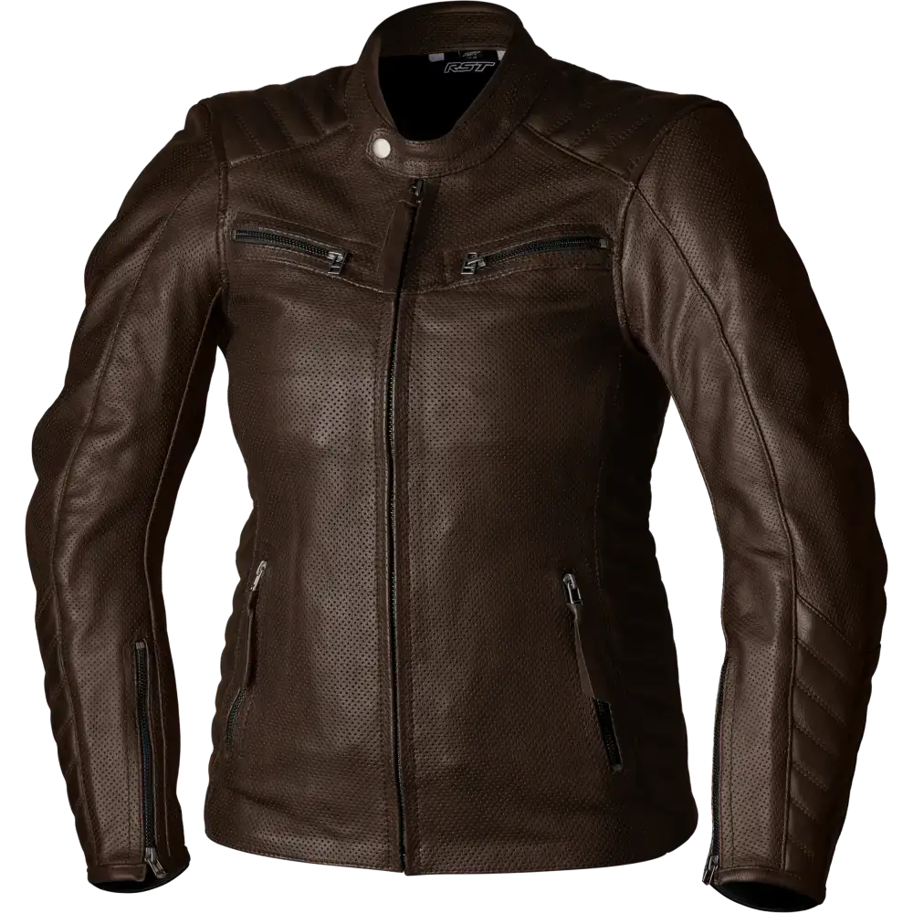 Ladies Roadster Air Ce Jacket Brown Leather Xs