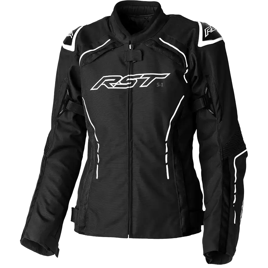 Ladies S1 Ce Jacket Black/White Textile Sm