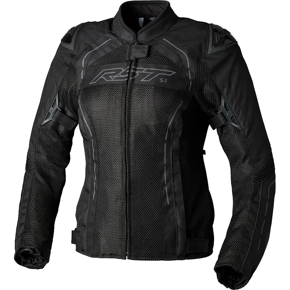 Ladies S1 Mesh Ce Jacket Black/Black Textile Xs
