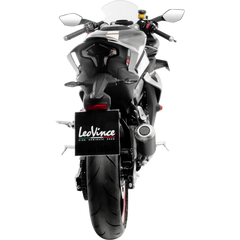 LEOVINCE LV-10 Slip-On Muffler - Black - Stainless Steel 15265BU - E X Haust Group